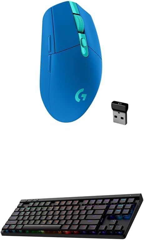 Logitech G305 Lightspeed Wireless Gaming Mouse (Blue) + G515 TKL Wireless Gaming Keyboard (Tactile, Black) Bundle-DeskLoop Office