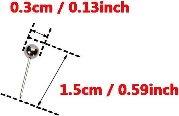 Tupalizy 1/8 Inch Small Round Ball Head Decorative Push Pins Map Thumb Tacks - Image 6