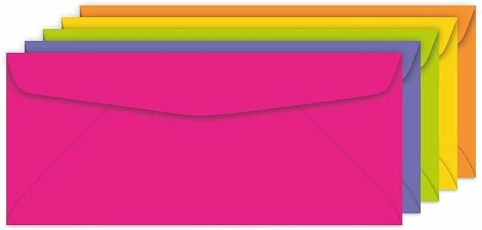 Astrobrights Color 10 Envelopes, 4.125" x 9.5", 24 Lb/89 Gsm, "Happy" 5-Color - Image 3