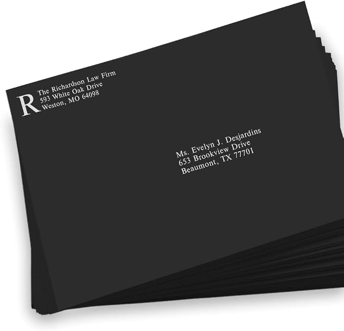 LUXPaper 9 x 12 Booklet Envelopes | Midnight Black | 80lb. Text | 250 Qty - Image 5