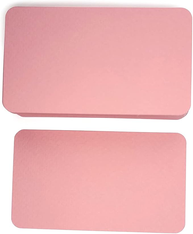 PPAPPAPPIYO 3.5x2 rounded corner index cards180gsm Thick Cardstock, Blank - Image 3