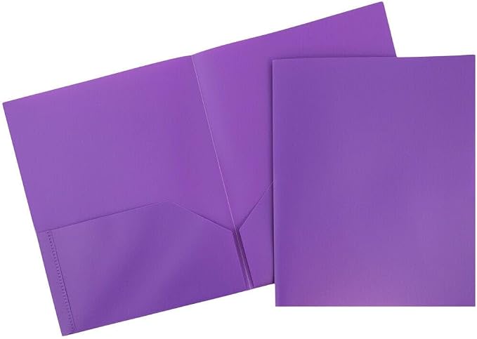 JAM PAPER Plastic 2 Pocket POP Folders by JAMPaper