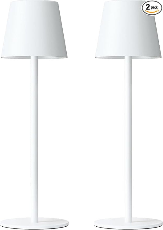 Kakanuo White Cordless Table Lamp Rechargeable by KakanuoLightings