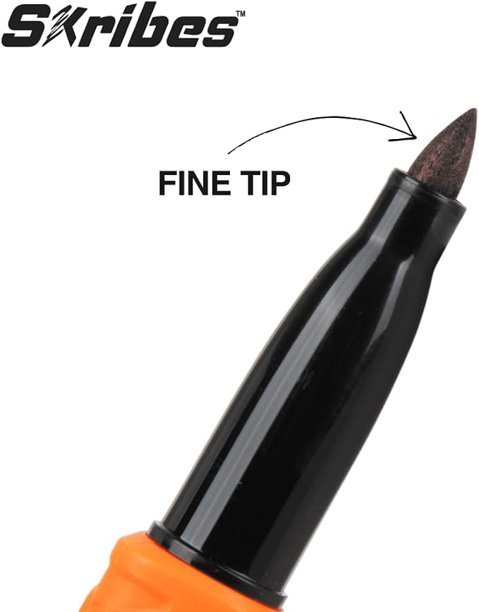 KLEIN TOOLS 80190 Skribes Fine Tip Permanent Markers, Professional-Grade Ink - Image 2