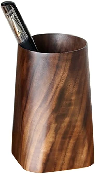 Durable Whole Piece Black Walnut Pencil Wood Pen Holder Wooden Desktop Pencil - Image 2