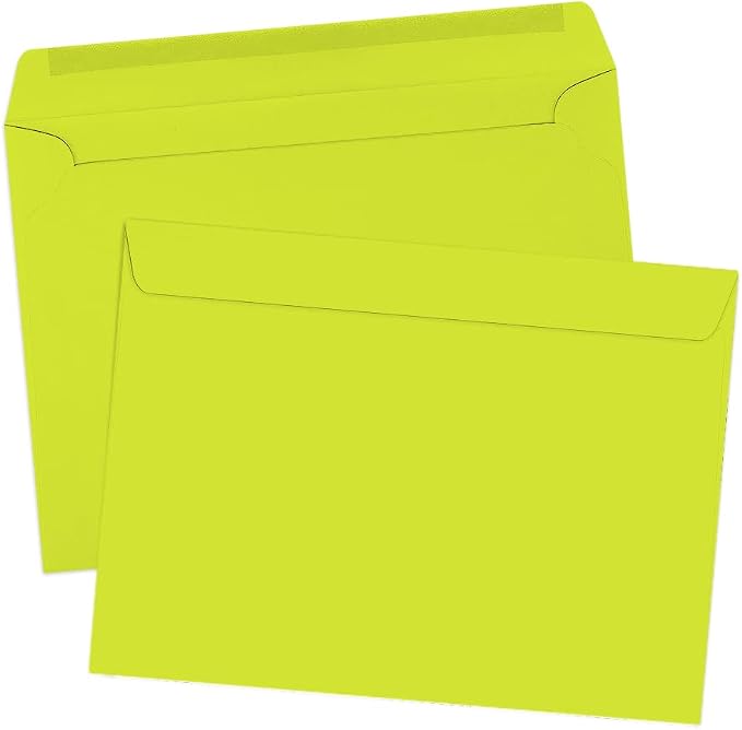 LUXPaper 9 x 12 Booklet Envelopes | Wasabi Green | 80lb. Text | 500 Qty - Image 3