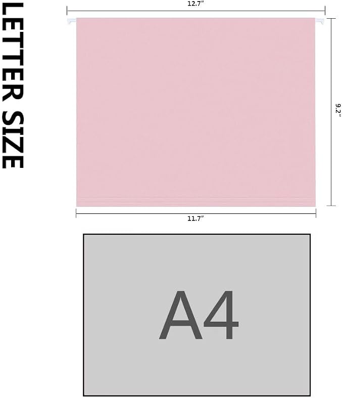 50pcs MagDurnus Hanging File Folders, Pastel Color Design, Letter Size - Image 3
