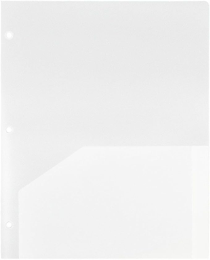 JAM PAPER Heavy Duty Plastic 3 Hole Punch Pocket Folders - Image 4
