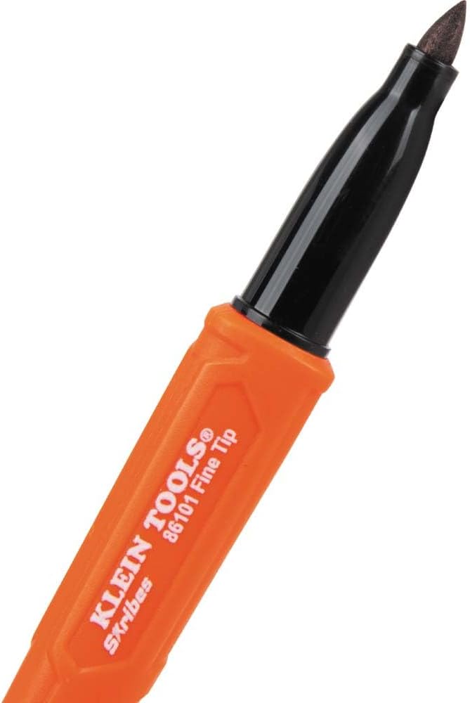 KLEIN TOOLS 861014 Skribes Fine Tip Permanent Markers, Hard Hat Clip, Dry and - Image 10