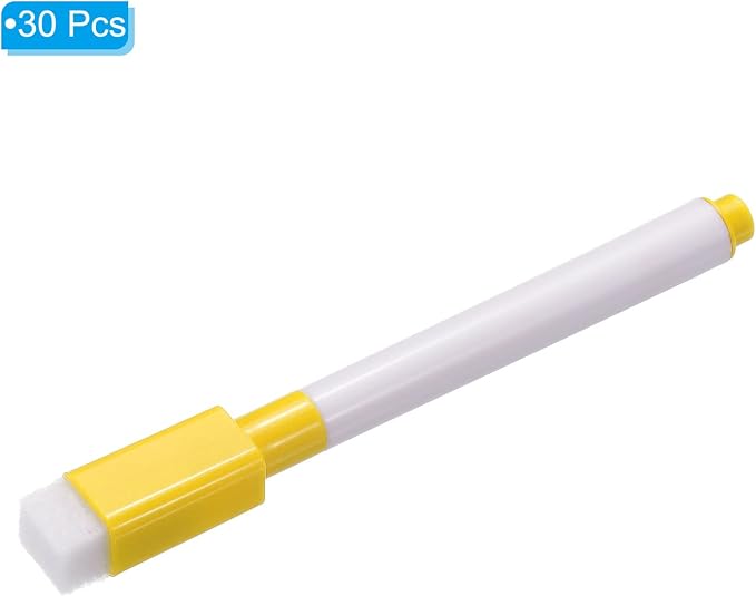 PATIKIL Dry Erase Marker Pens, 30 Pack Yellow Ink Fine Point Low Odor Whiteboard - Image 3
