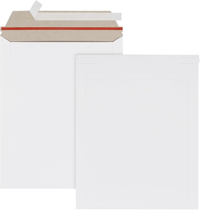 zmybcpack 100 Pack 7x9 inch Rigid Mailer Self Seal Photo Document Mailers by zmybcpack