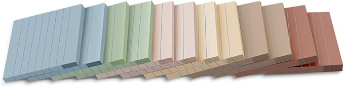 Lined Sticky Notes 3x3 in, Notepads by Kozerite