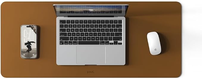 POUT TekDec Mat – Vegan Leather Desk Pad, Water-Resistant Surface, Anti-Slip by POUT