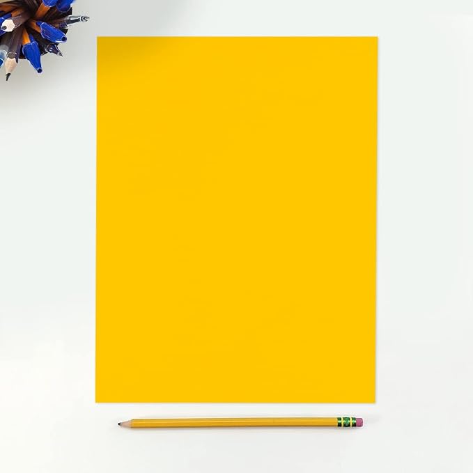 LUXPaper 8.5" x 11" Paper | Letter Size | Sunflower Yellow | 80lb. Text | 50 Qty - Image 3