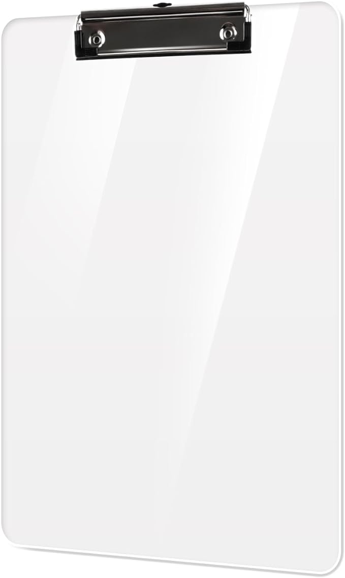 Plastic Clipboards, A4 Acrylic Clear Board 8.5x11 | Transparent Letter Size 9" by Macroclo