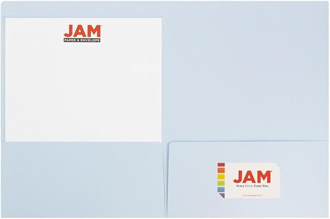 LUXPaper 9 x 12 Presentation Folders in 100 lb. Baby Blue - Image 3