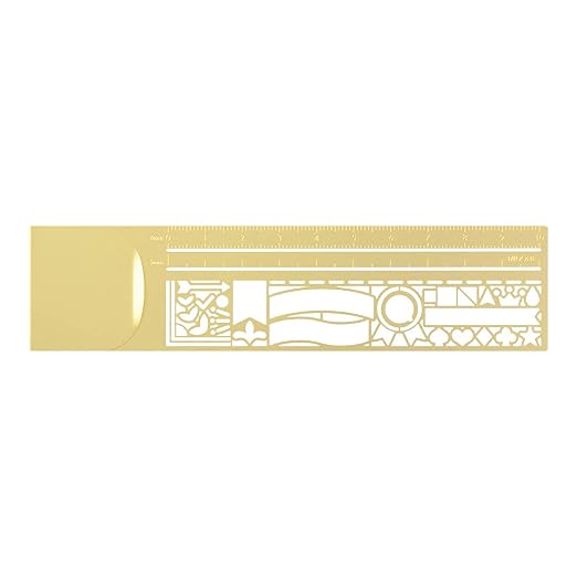 Designphil Midori Ruler, Clip Ruler, Decorative Ruled Pattern A, 5.5 Inches - Image 2