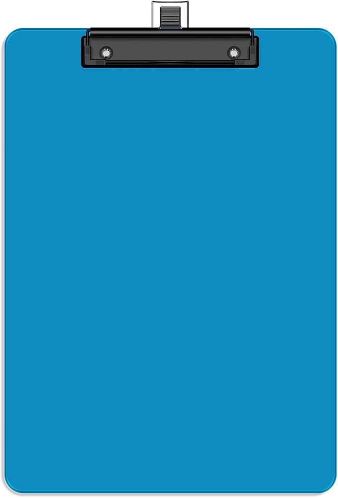 Blue Clipboard with Pen Holder, 8.5 x 11 Clip Boards by Juvealoe