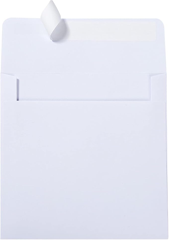 50 Pack 6 x 6 Square Envelopes Self Seal, Greeting Cards, Announcements - Image 7