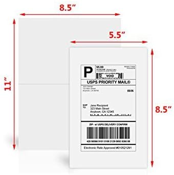 9527 Product Half Sheet Self Adhesive Shipping Labels - Image 2