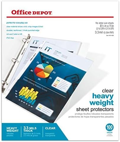 Office Depot Heavyweight Sheet Protectors, 8 1/2in. x 11in. - Image 4