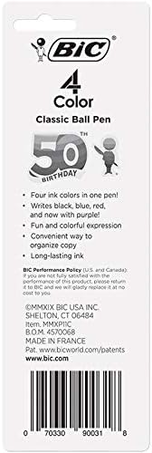 BIC 4-Color Original Retractable Ball Pens, Medium Point, 1-Count Pack - Image 2