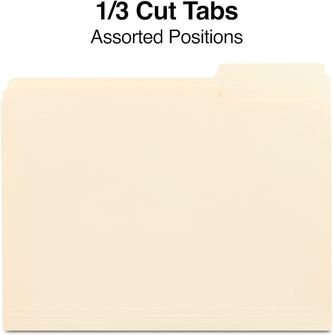 Staples File Folder, Letter Size, 1/3‑Cut Tab, Durable Paper Stock, 200/Carton - Image 6