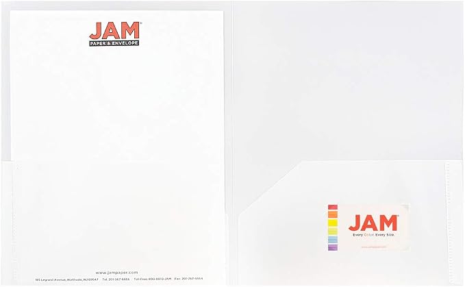 JAM PAPER Plastic 2 Pocket POP Folders - Image 3
