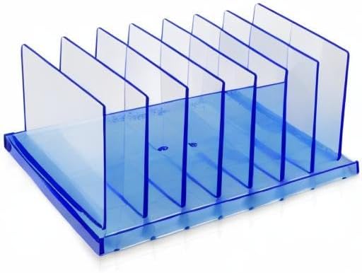 Officemate Blue Glacier Standard Sorter, 7 Compartments, Transparent Blue - Image 7