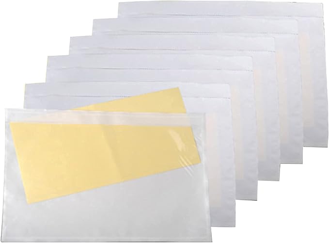 LabelMore Packing Slip Envelope Pouches 6" x 9" Shipping Label Sleeves Clear - Image 5