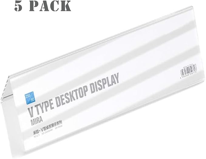 5 Pack Desk Name Plate Holder, Acrylic Sign Holder - Image 3