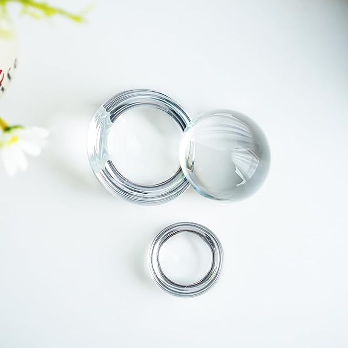 3pcs Clear Crystal Dome Magnifier Glass Paperweights - Image 5