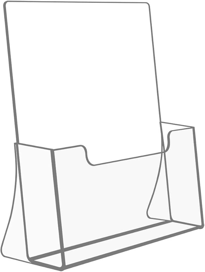 NIUBEE Acrylic Brochure Holder 8.5 x 11 inches 2 Pack, Acrylic Countertop - Image 4