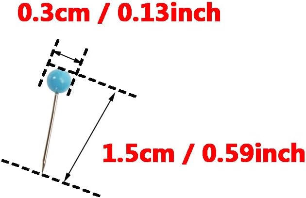 Tupalizy 1/8 Inch Small Round Ball Head Decorative Push Pins Map Thumb Tacks - Image 6