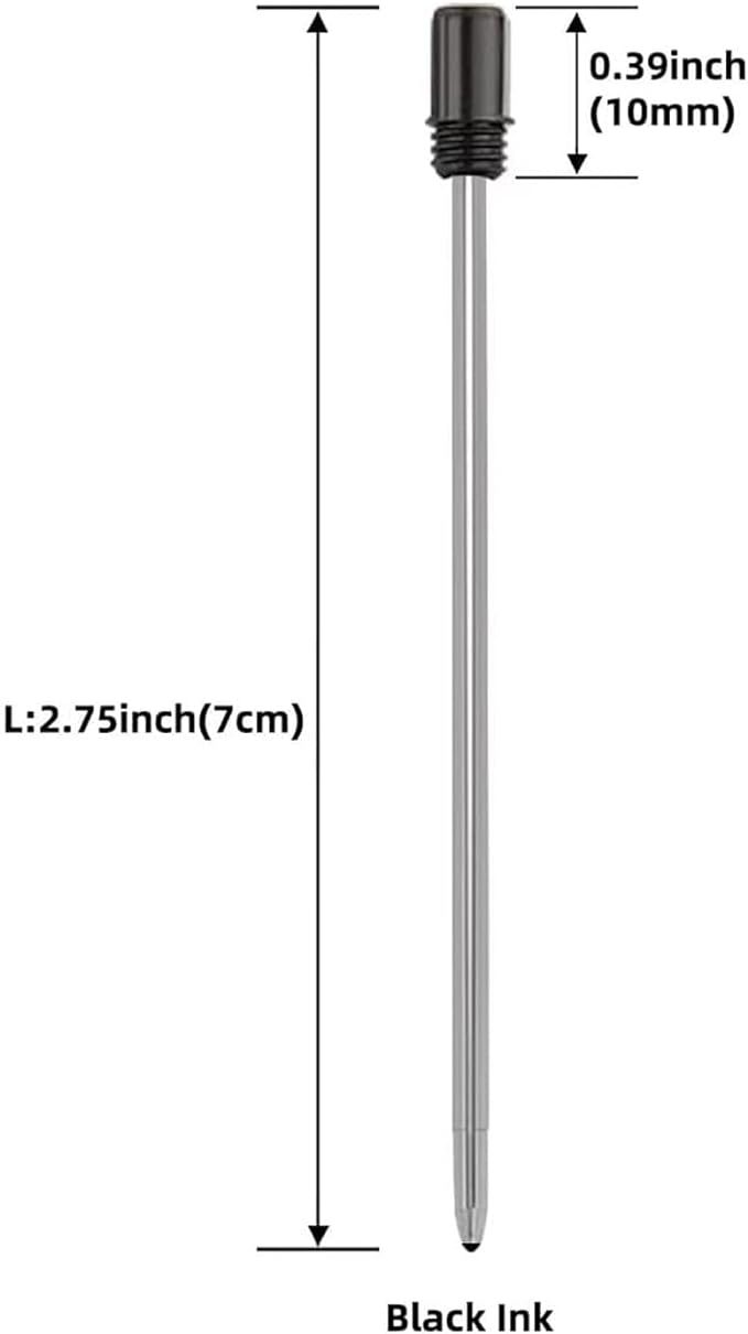 2.75'' Ballpoint Pen Refills, Medium Point, 10 Pack - Image 2