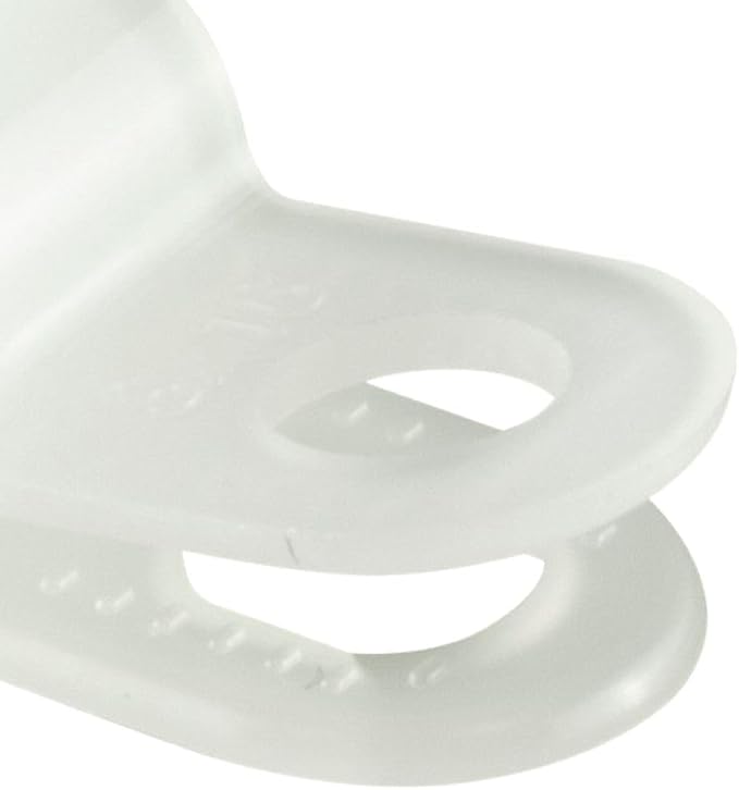 GTSE White Nylon Plastic Cable Clamps, 3/16" Screw Mounts - Image 4