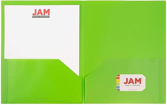 JAM PAPER Plastic 2 Pocket POP Folders - Image 3