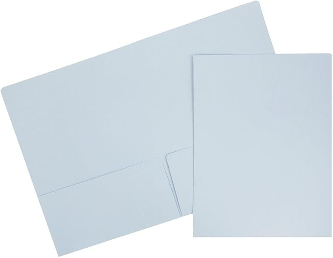LUXPaper 9 x 12 Presentation Folders in 100 lb. Baby Blue by LUXPaper