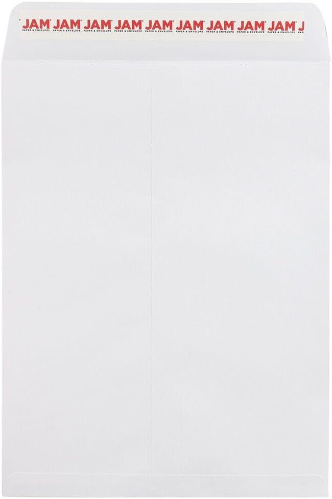 LUXPaper 9 x 12 Open End Envelopes | Peel & Press | White | 28lb. Text | 50 Qty by LUXPaper