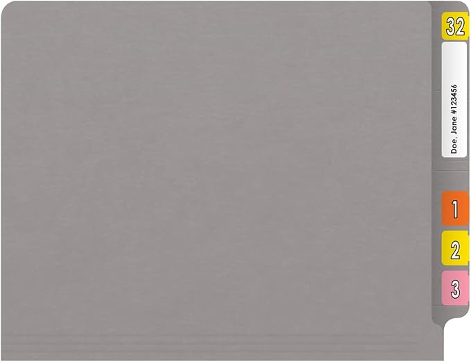 Ecom Folders End Tab File Folders | Letter Size 11 Pt Reinforced | 2 Ply Tabs - Image 3