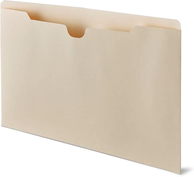 Staples Reinforced File Jackets, Legal Size, Flat Design, Durable Construction by Staples