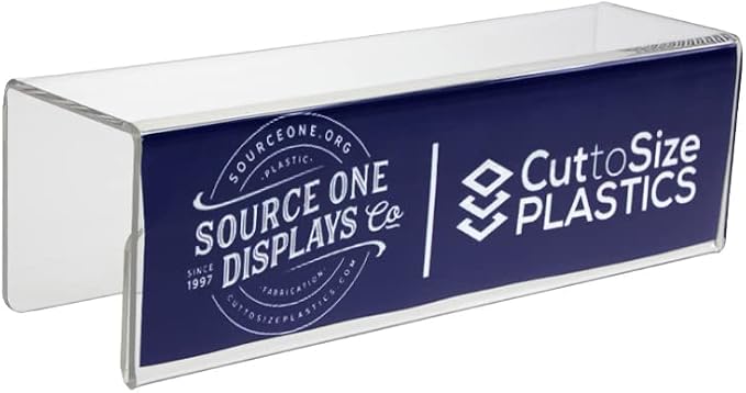 Source One Deluxe Clear Acrylic Name Plate by SOURCEONEDISPLAYS