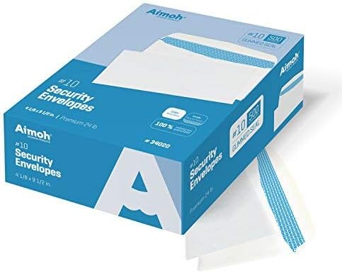 500#10 Security White Envelopes - Image 6