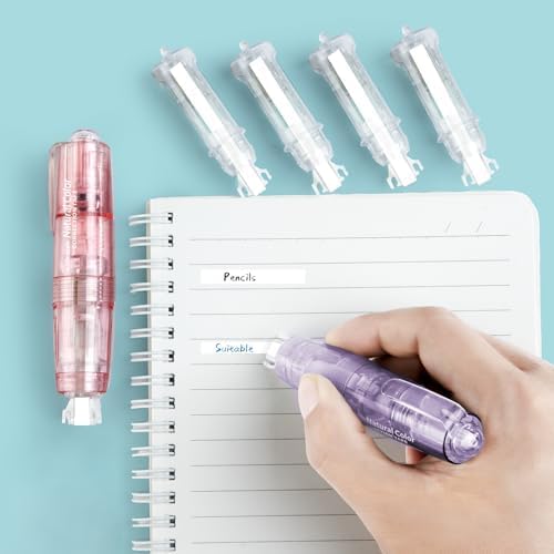 White Retractable Correction Tapes, 2 Cute Pre-Loaded Correctors - Image 6