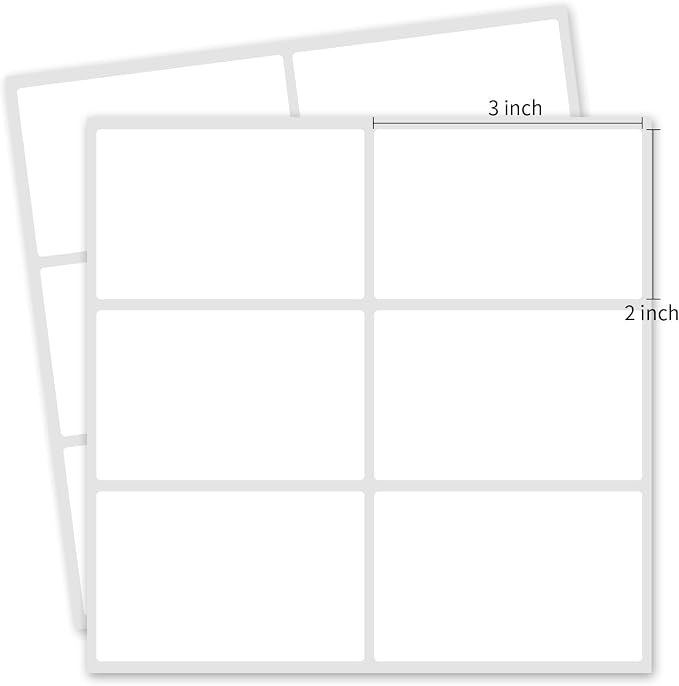 2×3 Inch Removable Blank Freezer Labels, Water/Oil/Tear Resistant/Ink Won't by Yeachlaing