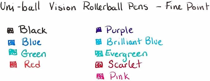 uniball Vision Rollerball Pens, Smooth Writing Pen, School & Office Supplies - Image 8