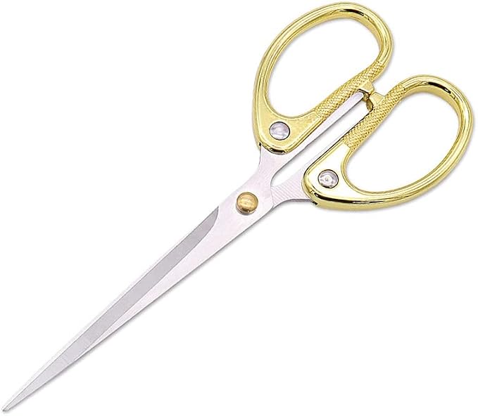6.3-inch All Stainless Steel Office Scissors, Ultra Sharp Blade Shears by Aesosor