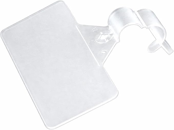 50 Pack Label Holders, Wire Shelf Label Holders, Adhesive Label Holder by ClipStripCorp