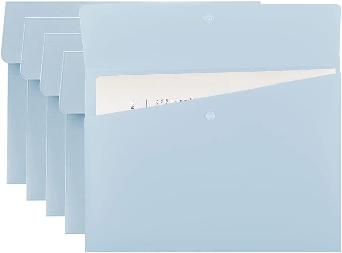 VANRA Poly File Folders Letter Size File Jackets Organizer Plastic Envelope A4 by VANRA