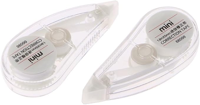2 Pcs White Cute Correction Tape Mini Roller White Out Eraser, School Office - Image 2